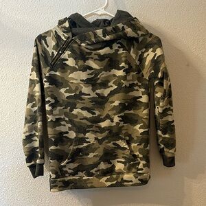 & camo double hooded sweatshirt size large